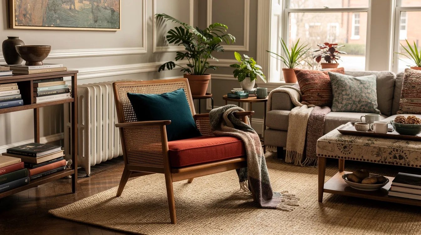 Warm Cane With Tailored Upholstery