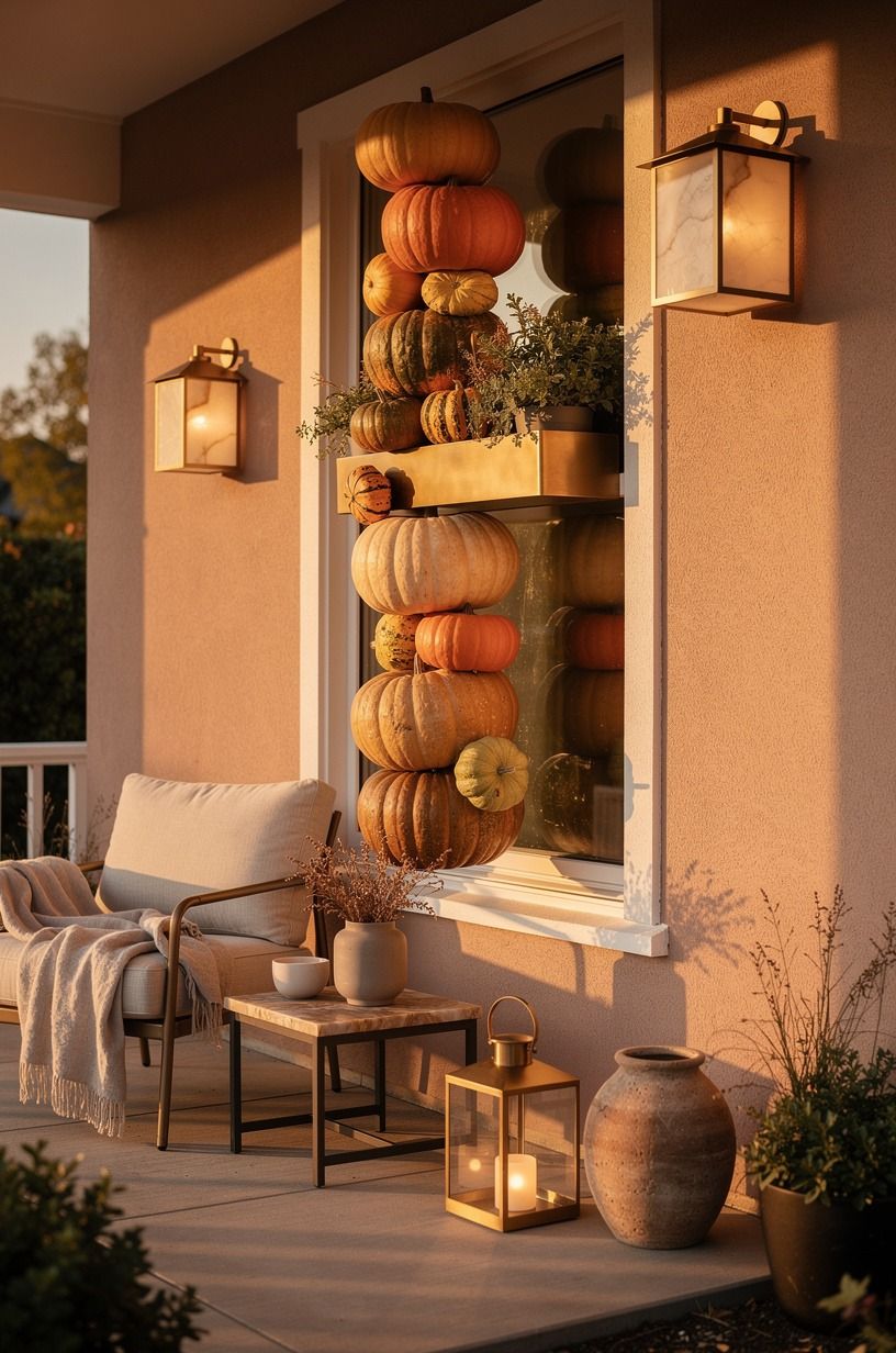Float a Window-Box Pumpkin Column