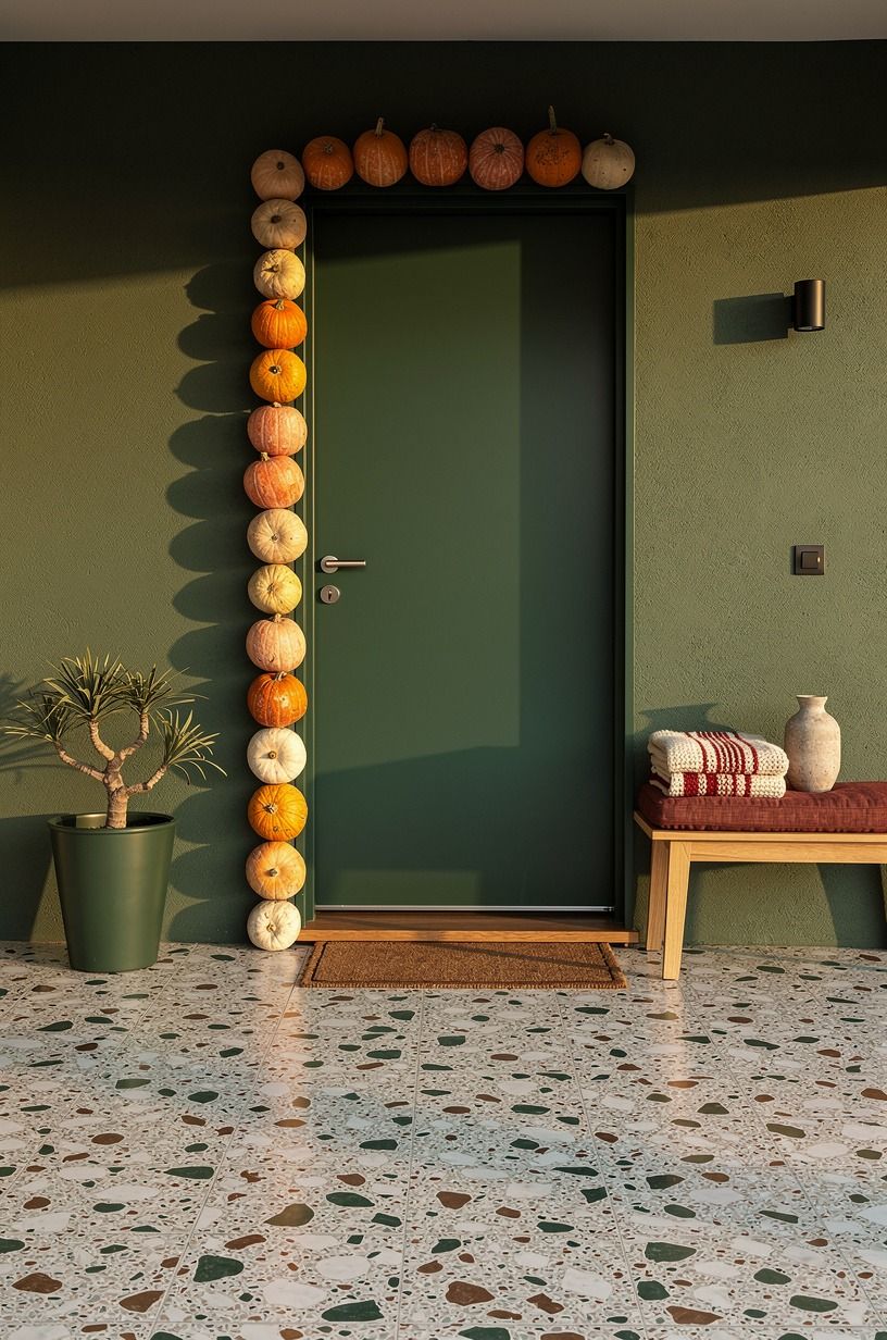 Frame the Door With a Narrow Pumpkin Ladder