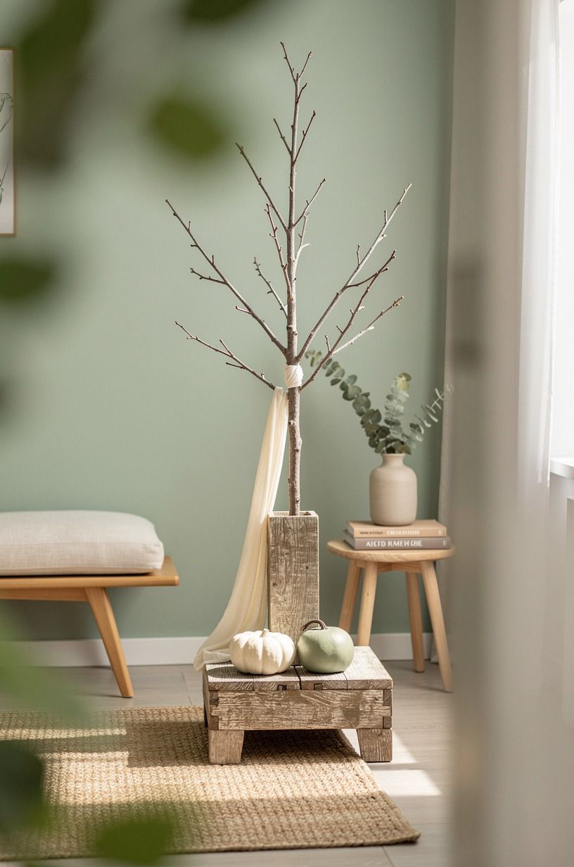 Frame the Base with Rental-Safe Halloween Tree DIY Details