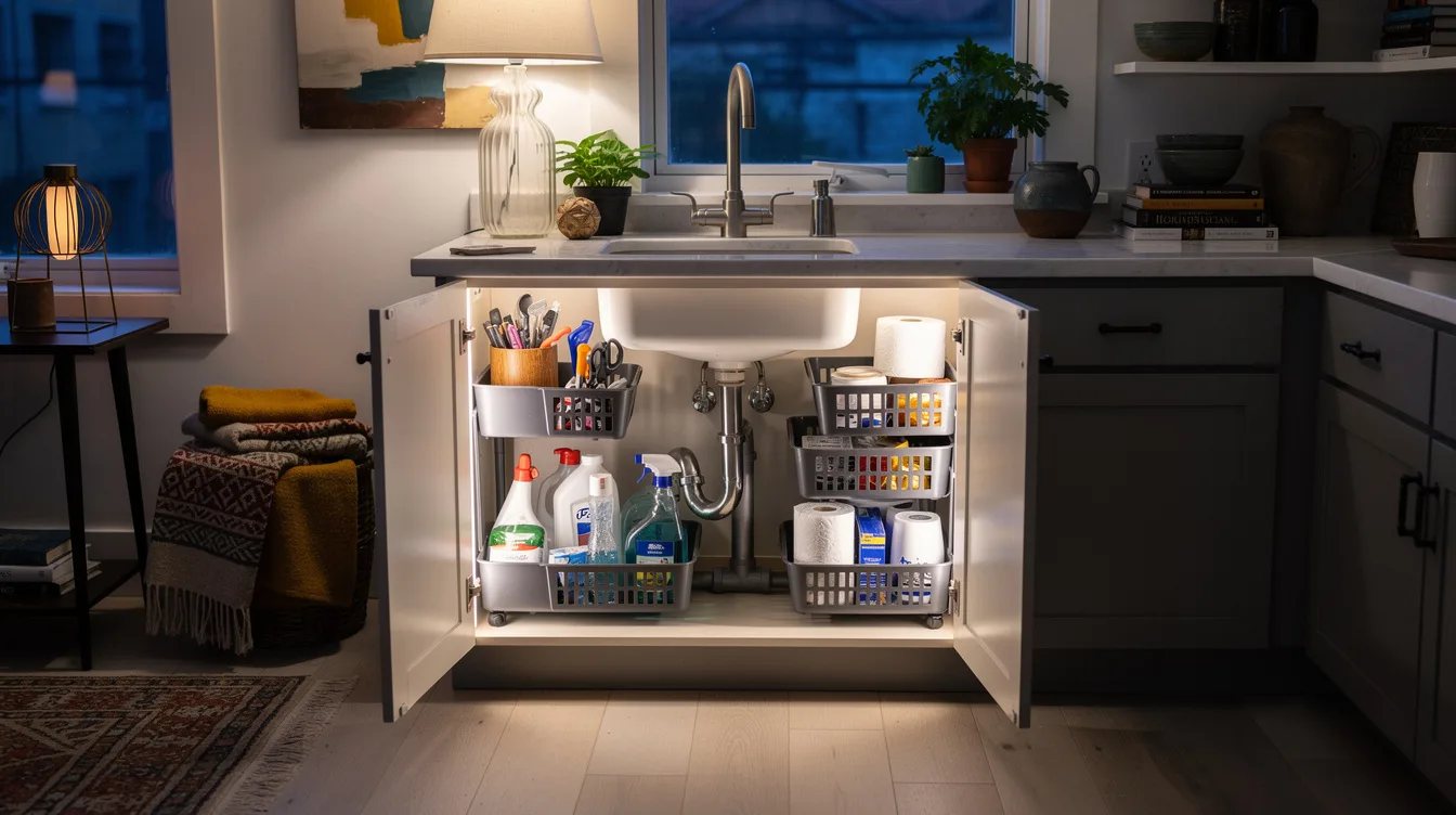 Fit an Organizer Around Sink Plumbing