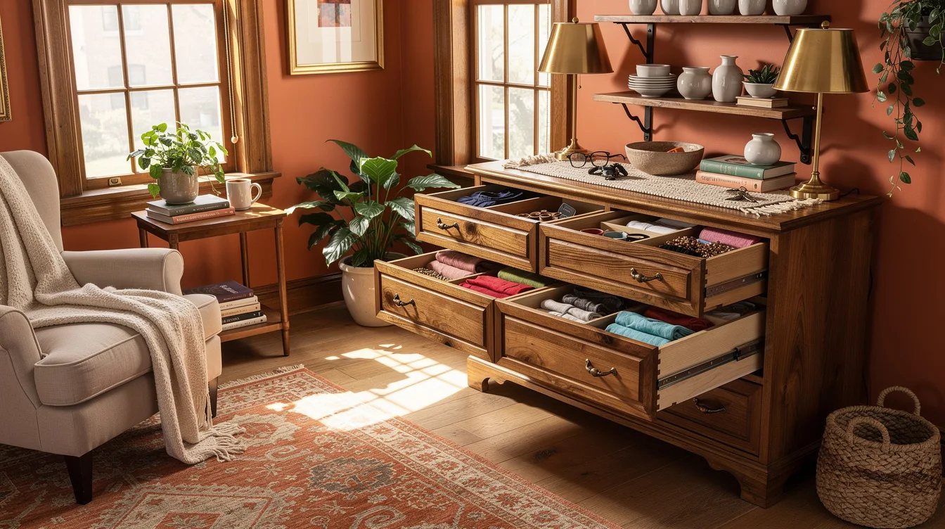 Divide Drawers with Seville Acacia Boxes