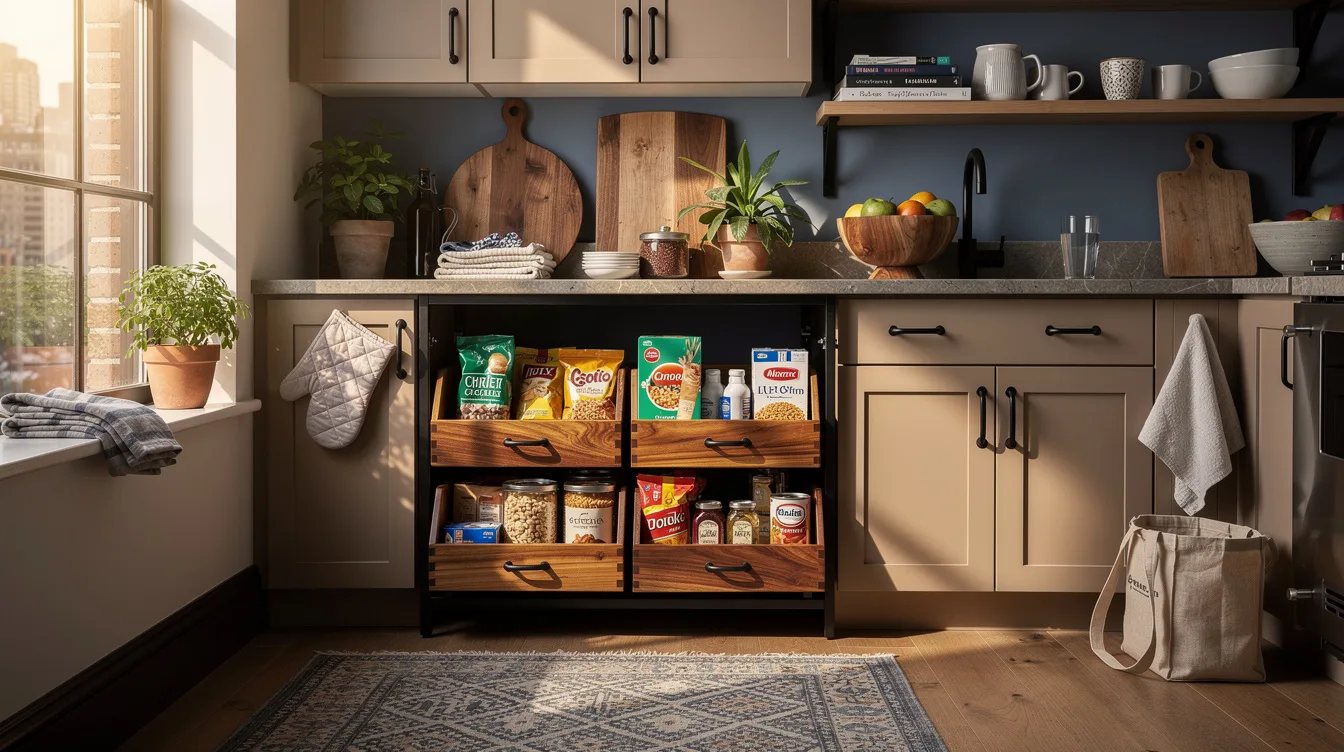 Corral Countertop Food with Acacia Bins