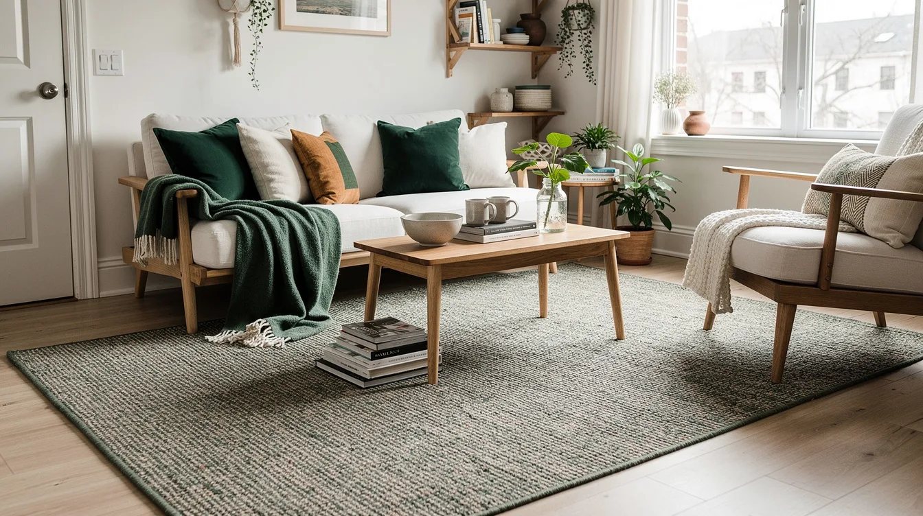 Anchor the Seating With an 8-by-10 Rug