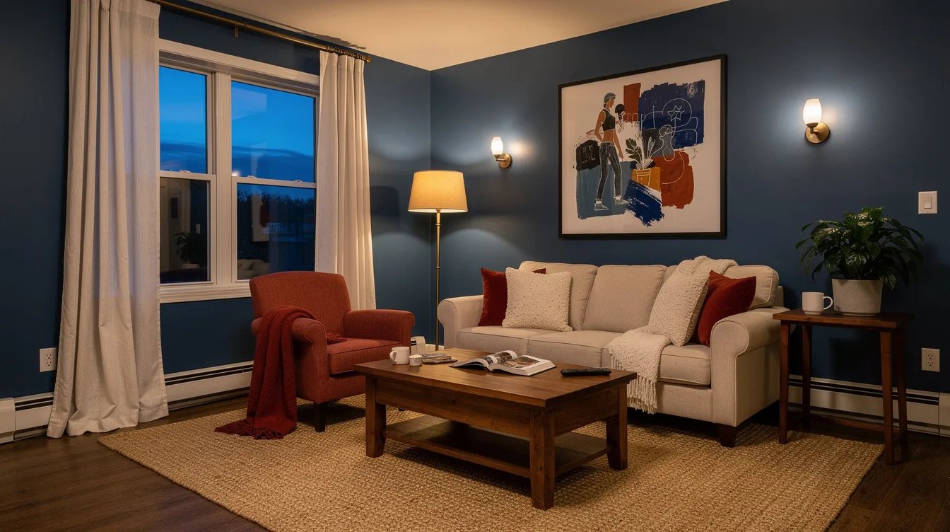 An 12-by-10 Rug and 9 More Pieces That Finish a Rental Living Room