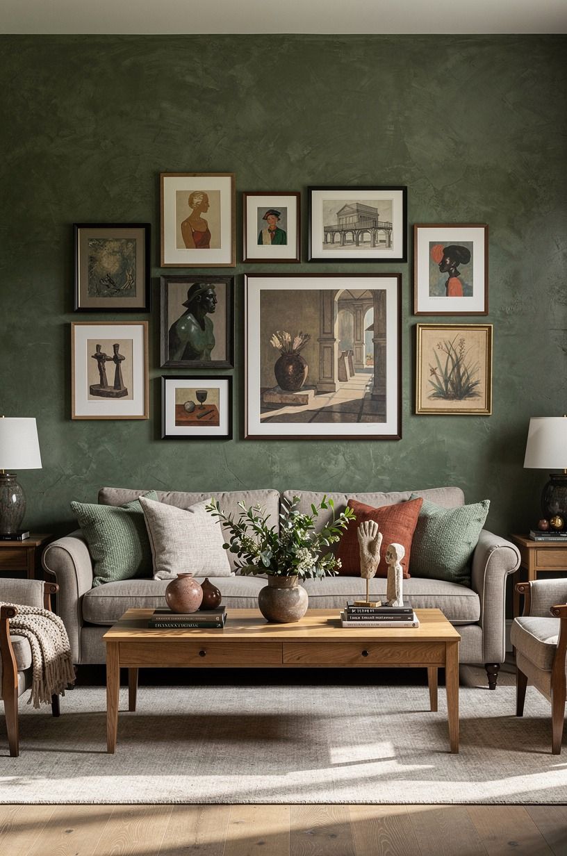 Hang art in a tight salon line