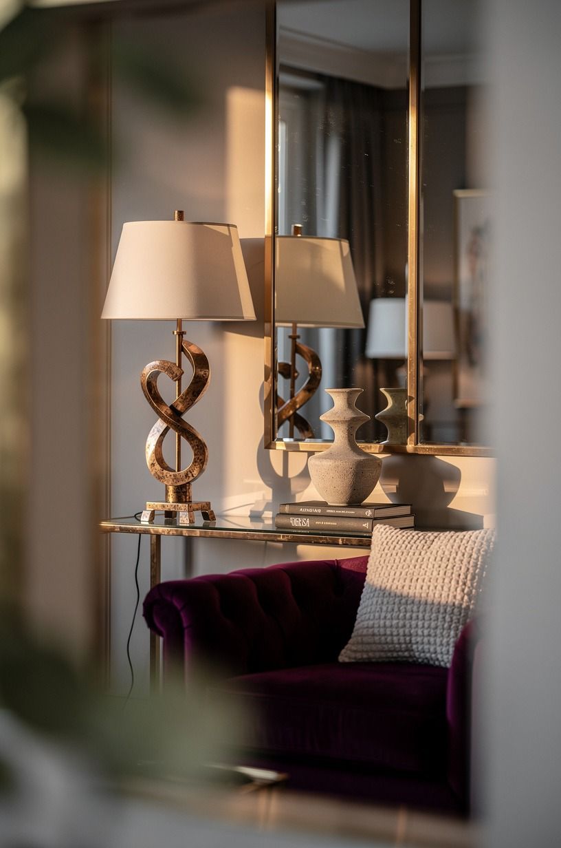 Place a mirror opposite the lamp