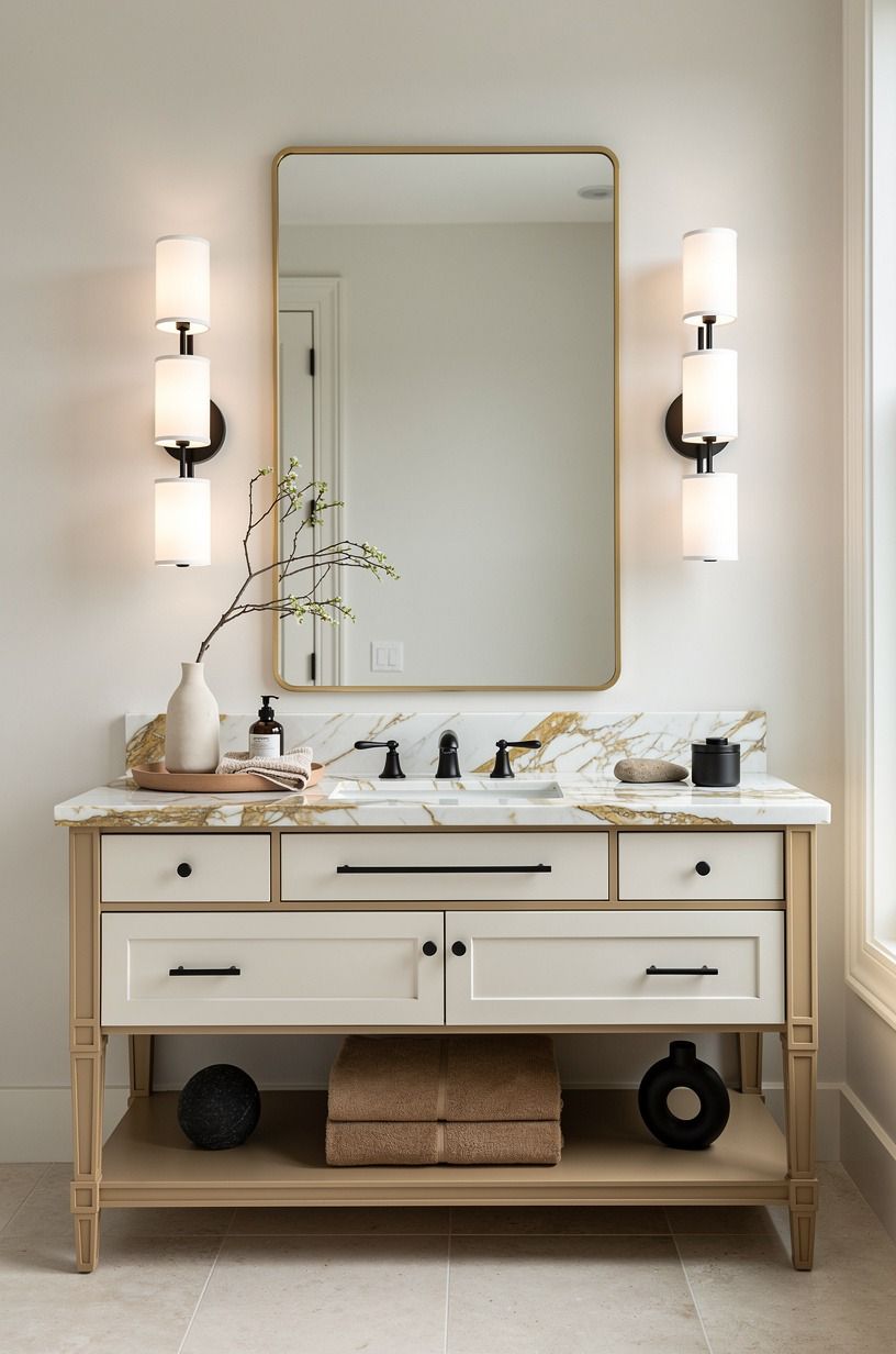 Frame the Vanity With the Three-Height Light Stack