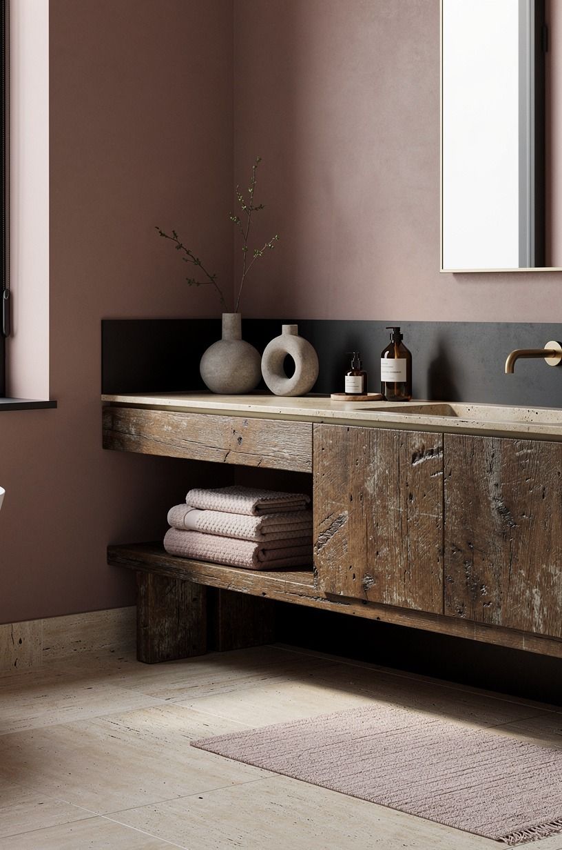 Start With a Light Travertine Bathroom Base