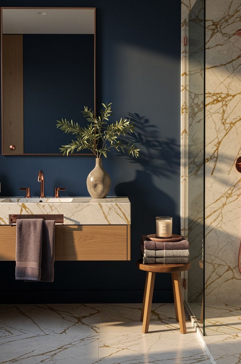 Choose Farrow and Ball Hague Blue for drama