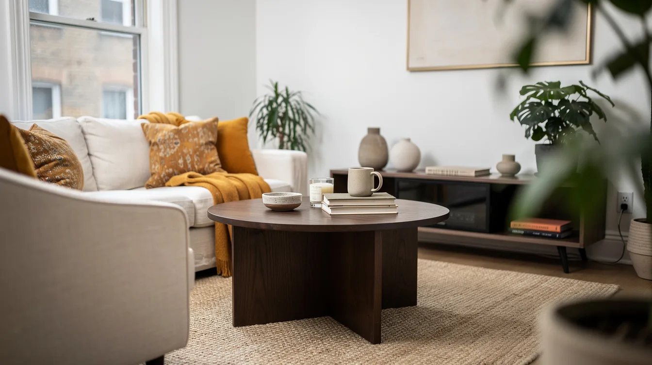 Use Dark Round Wood for Tailored Contrast