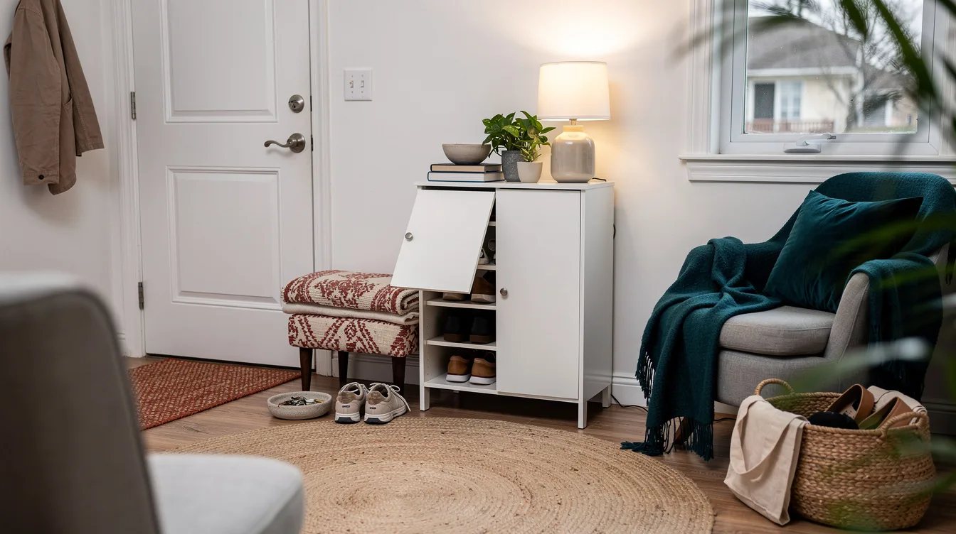 Hide Shoes in a HOMCOM Flip Cabinet