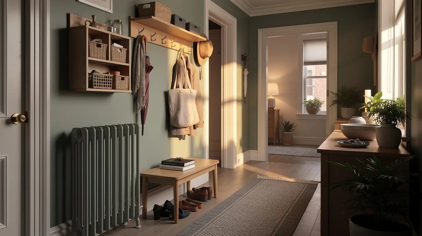 Keep a Passage Clear With Wall Storage