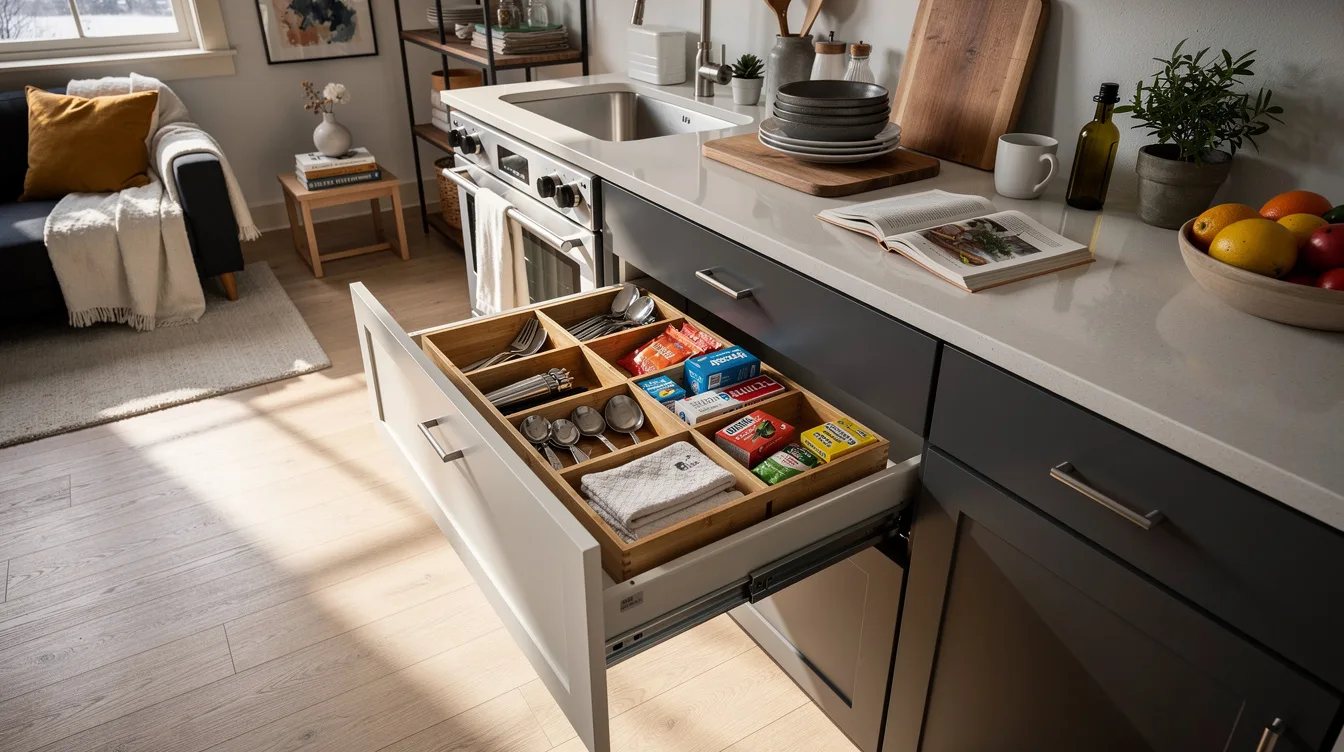 Stretch a Deep Drawer With Seven Compartments