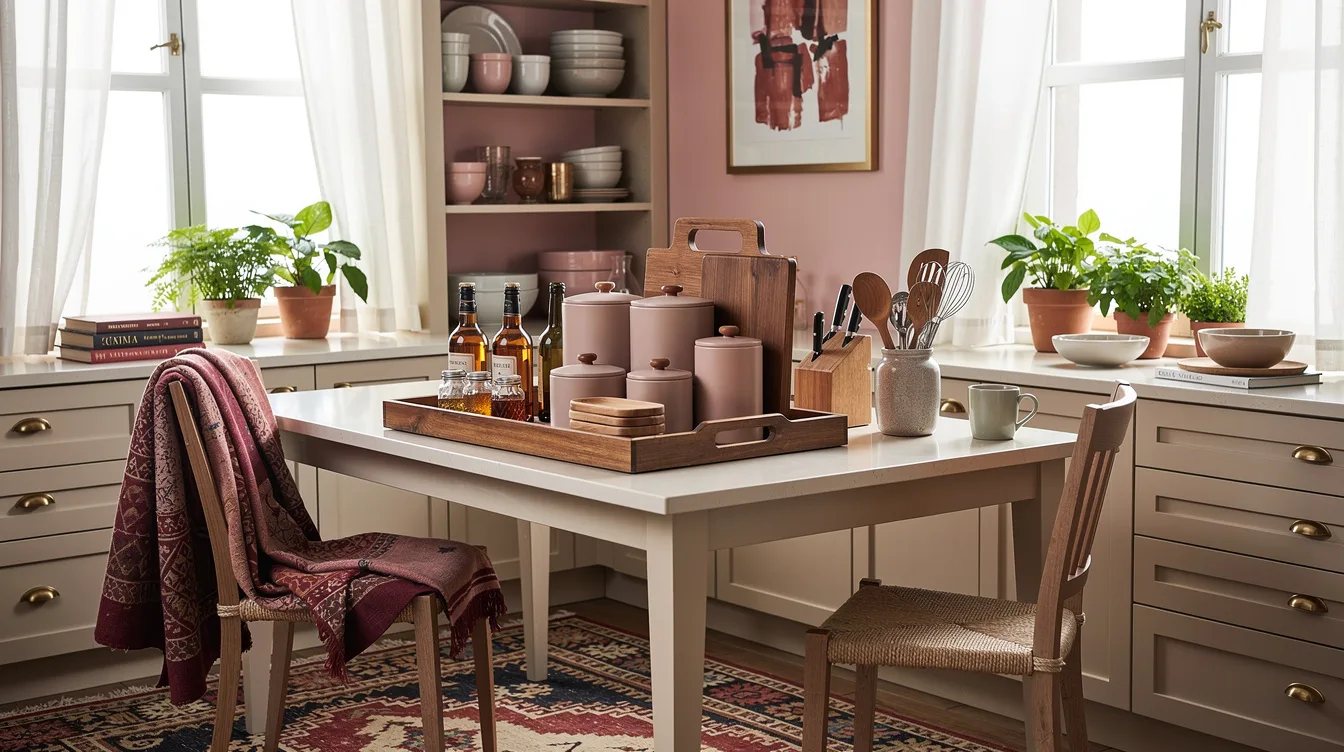 Finish With Warm Wood Trays and One Material Language