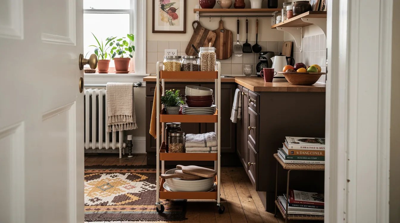 Roll a Narrow Cart Through the Kitchen