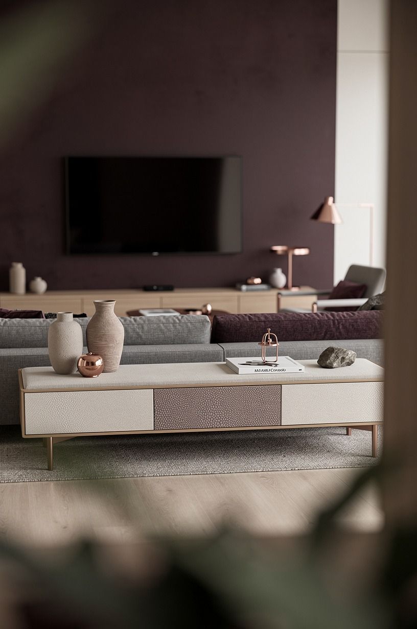 Anchor the Screen With a Long Low Bench