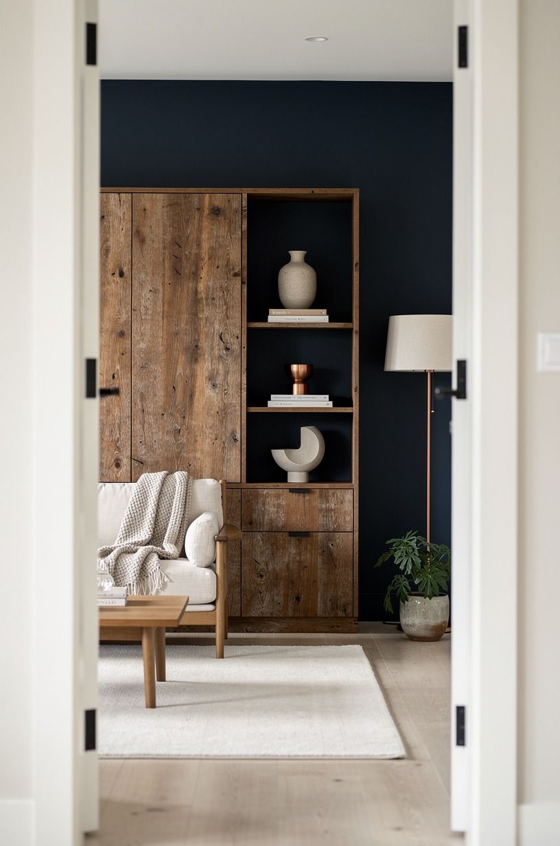 Mix Closed Storage With One Display Niche