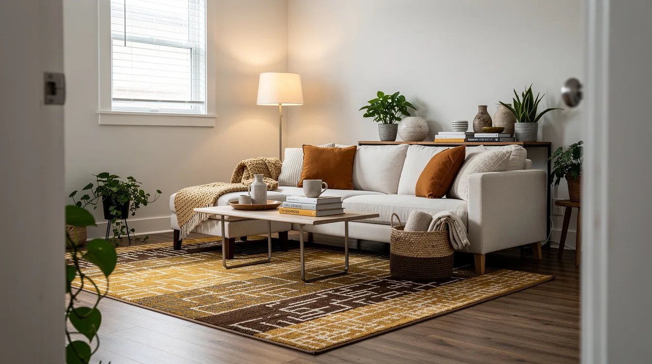 Ground the Room with a Freestanding Rug