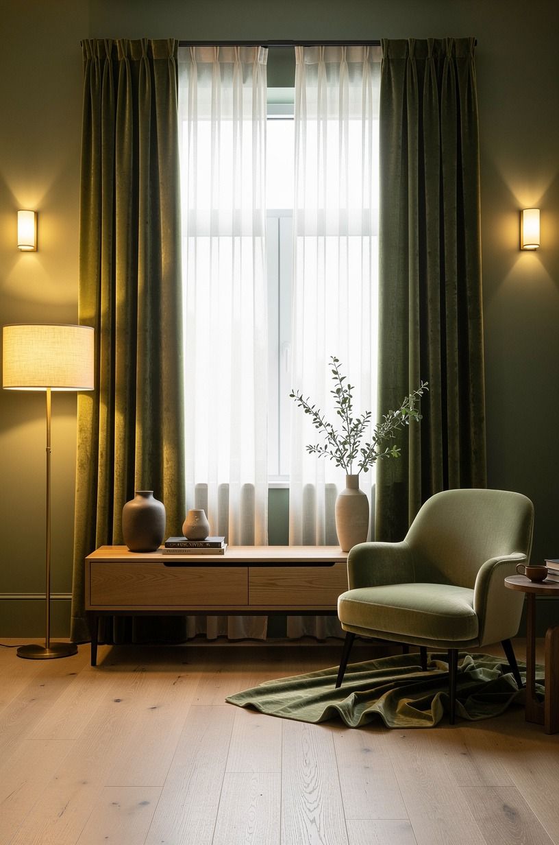 Soften the Window With Floor-Length Curtains