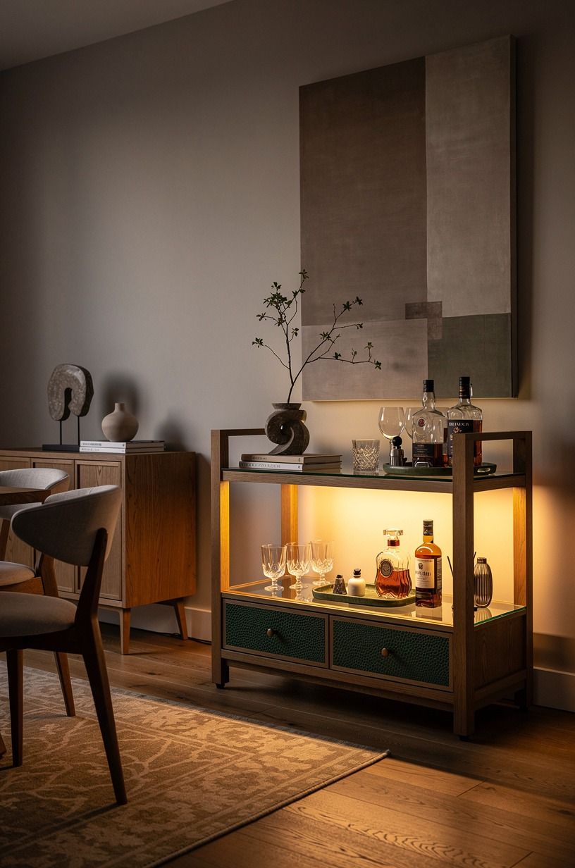 Turn a Bar Cart Into a Light Source