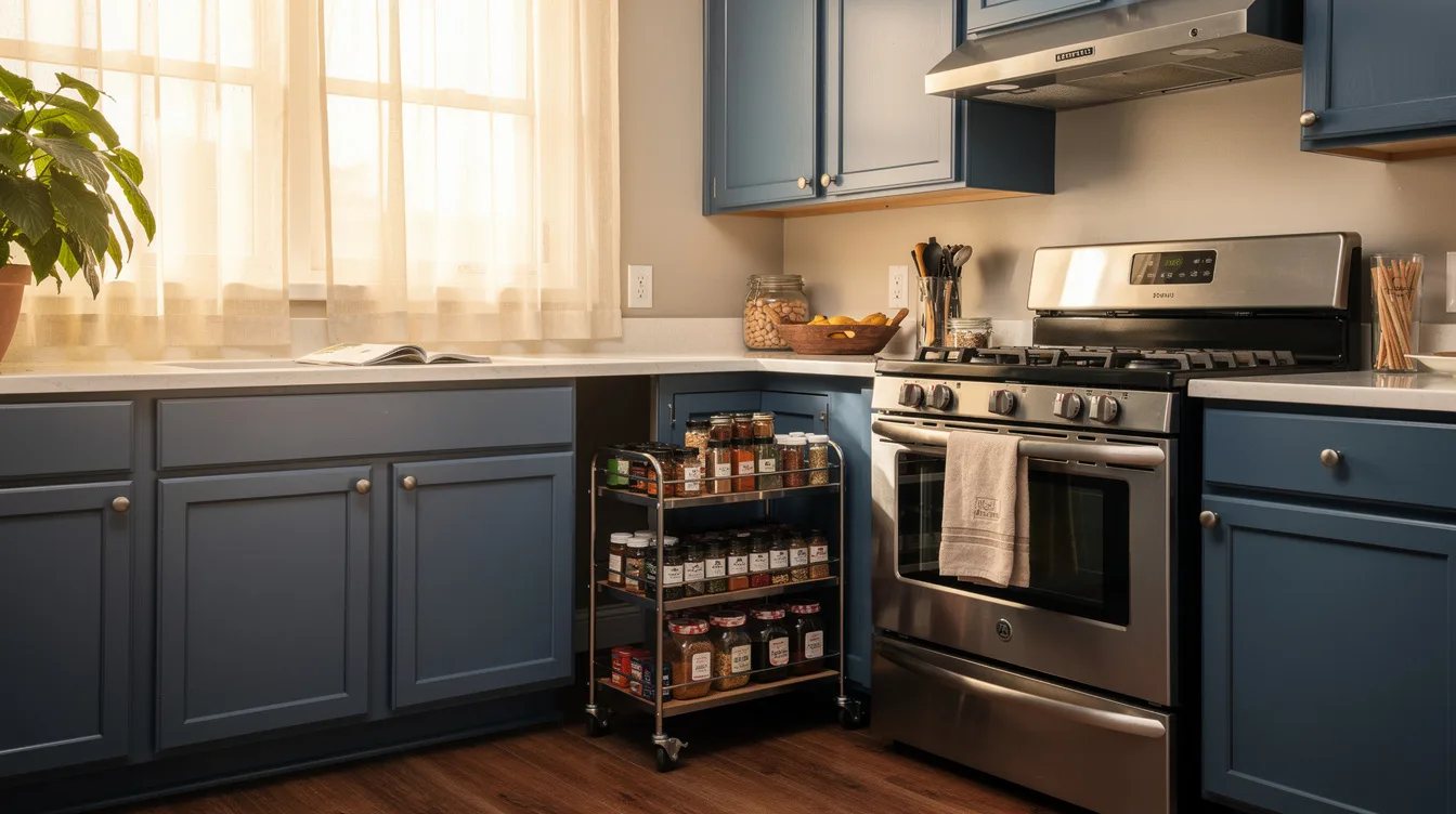 Awkward Stove Gap Eating Your Counter? Style Selections Spice Racks