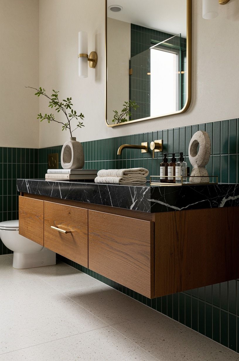 Float a Chunky Oak Vanity