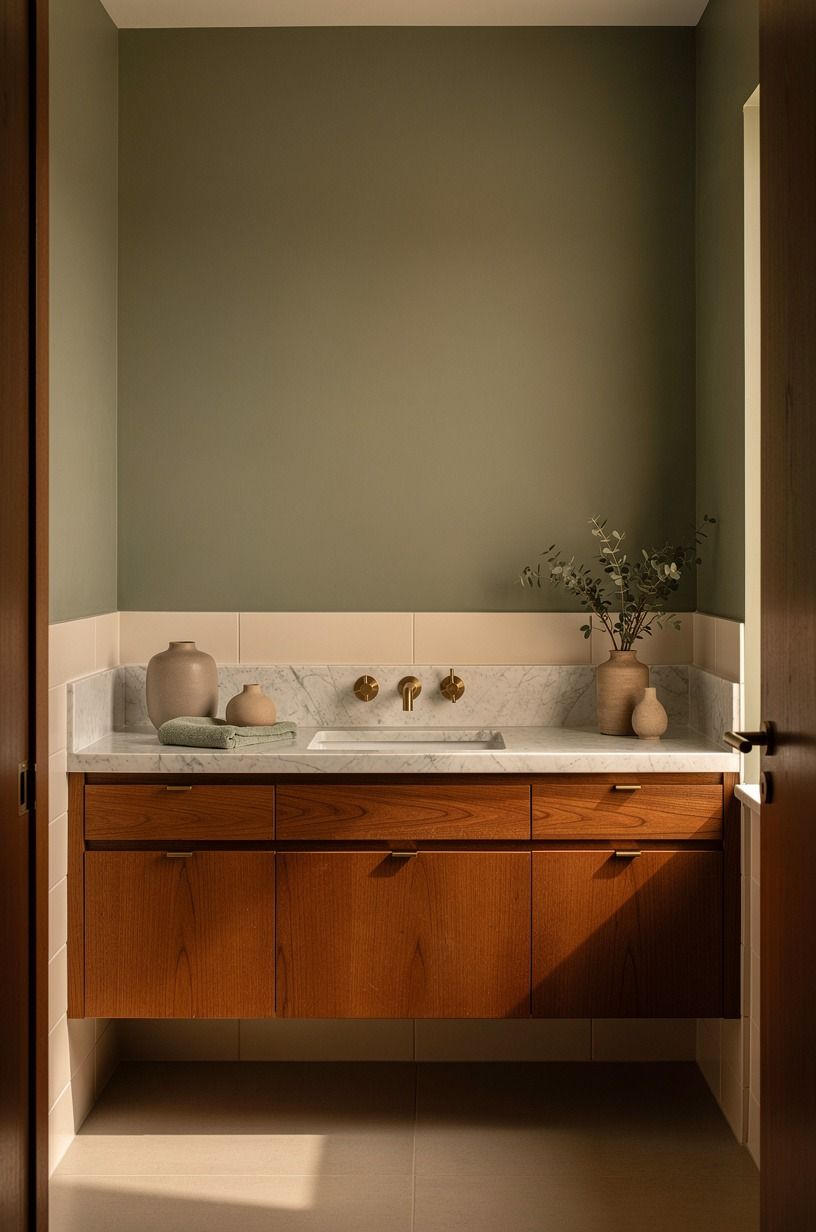Keep a low tile band, not a full wall