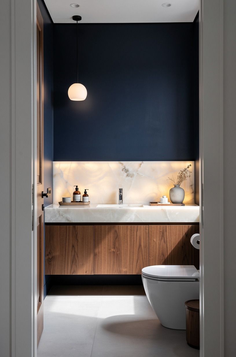 Let the white fixtures stay quiet