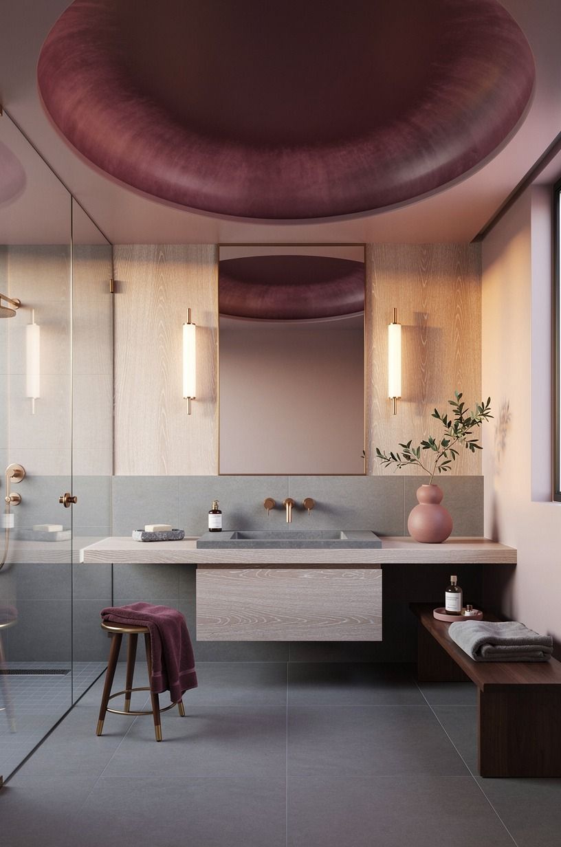 Paint the ceiling for a Burgundy Halo