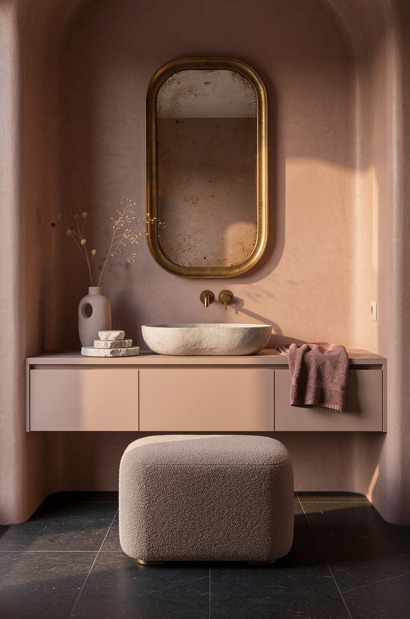 Why swap the flat mirror for an aged frame?