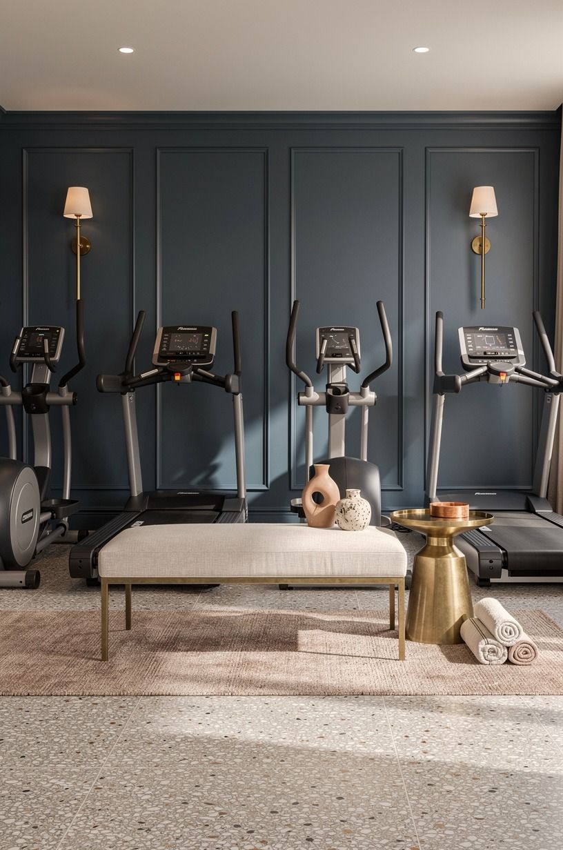 Farrow & Ball Railings on the Cardio Wall