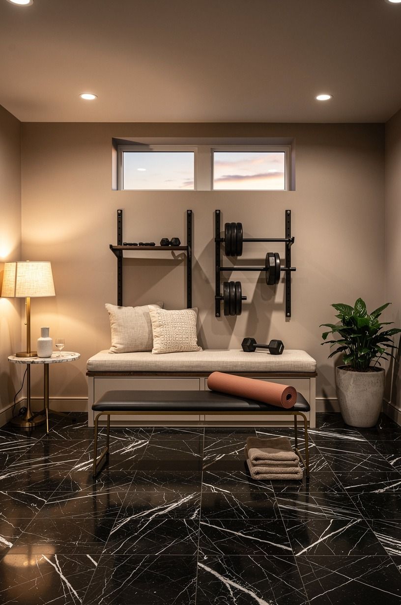 Float the Workout Zone for an Airy Basement Gym