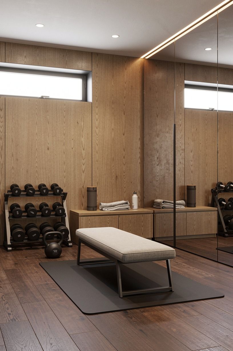 Two Woods, One Warmer Basement Gym