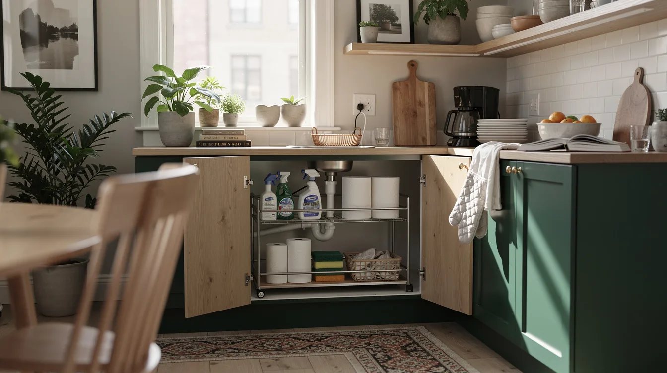 Set an L-Frame Along One Cabinet Wall