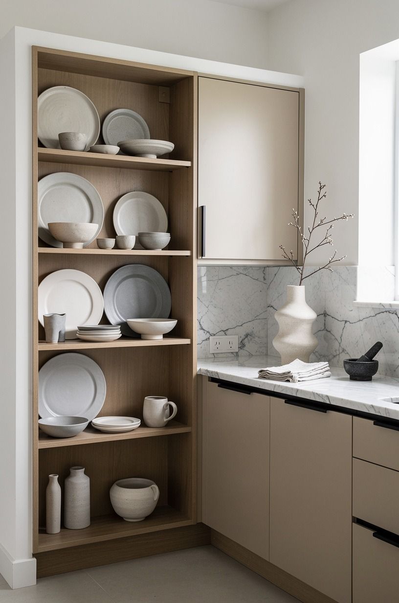 The plate rack versus another cabinet