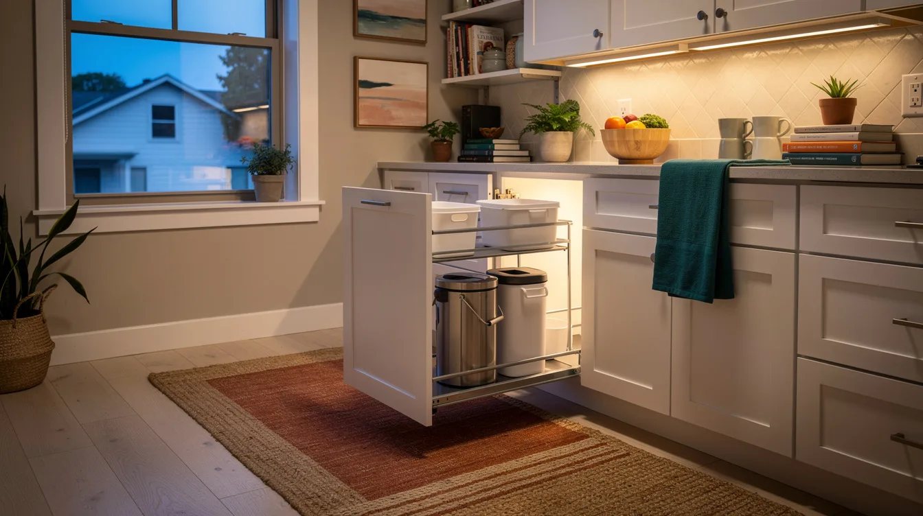 Hide light waste inside the cabinet