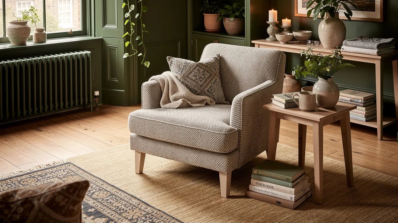Start With a Herringbone Accent Chair