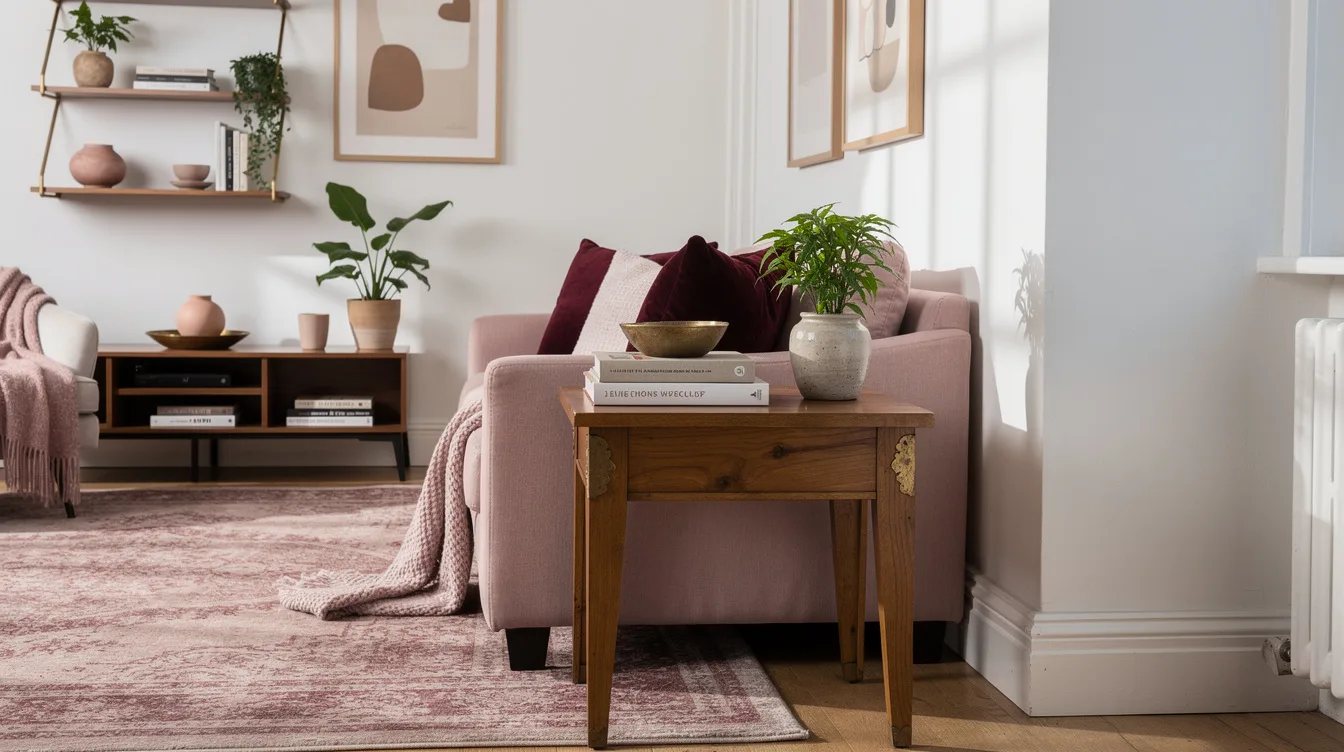 Place a Wood Side Table Near Upholstery