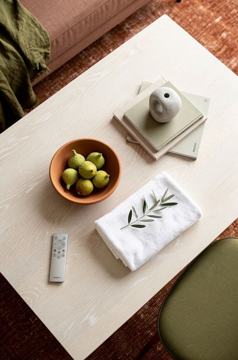 Finish with one warm hotel-style detail