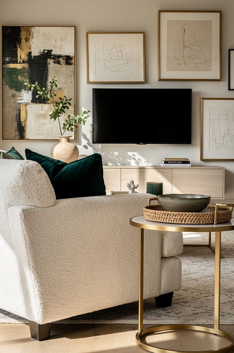 How can artwork sit around the screen?