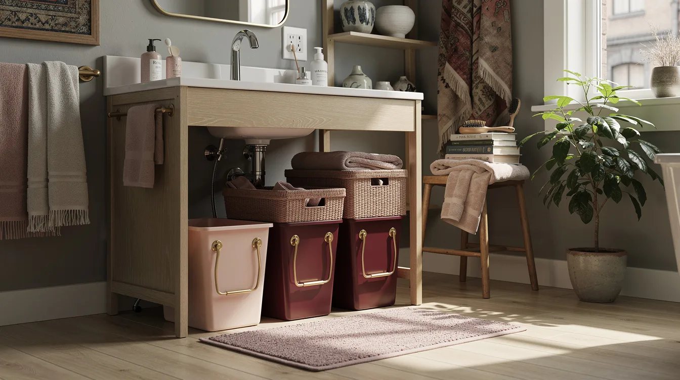Make a Bathroom Bin Station