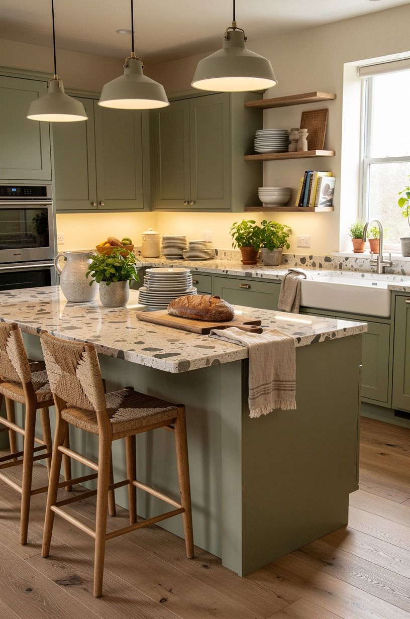 Paint a Grounded Country Theme Kitchen