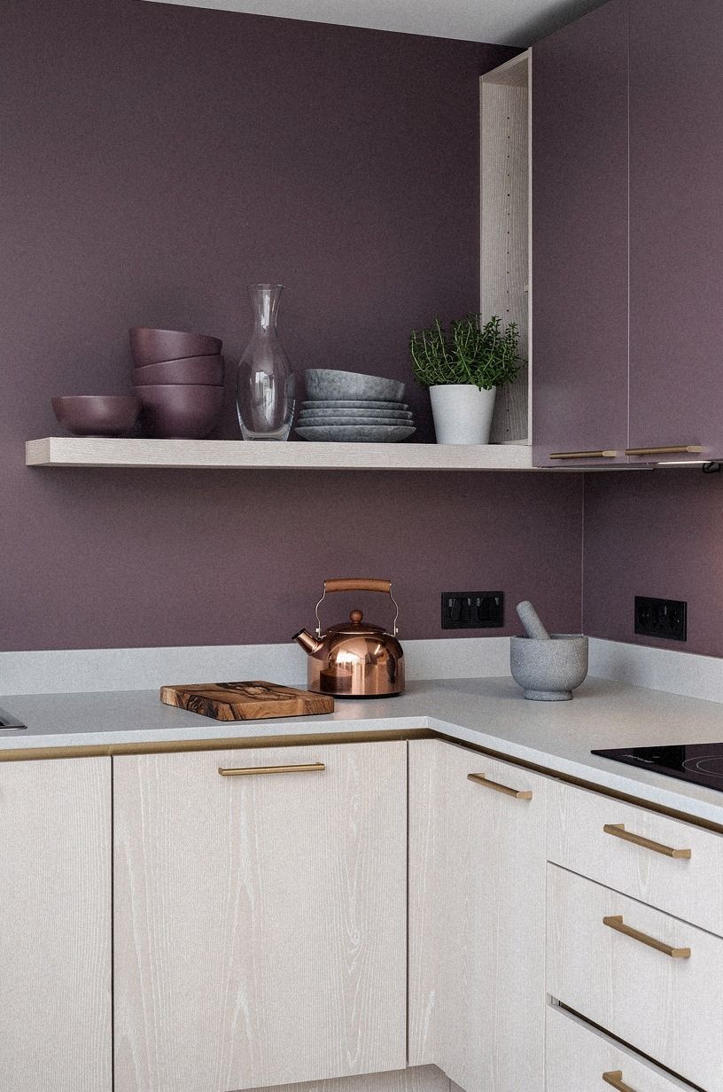 Float an oak shelf instead of adding another cabinet