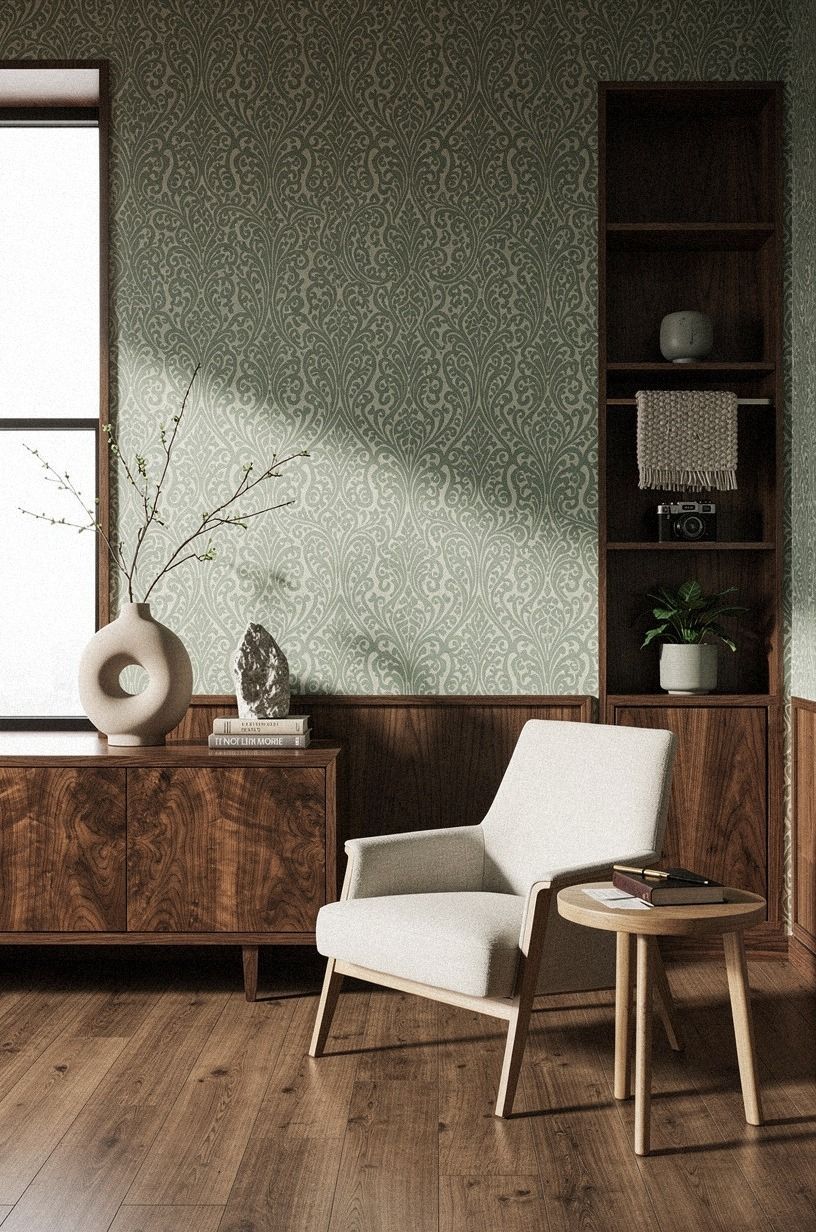 Use the Two-Wood Rule for 1920 Room Decor