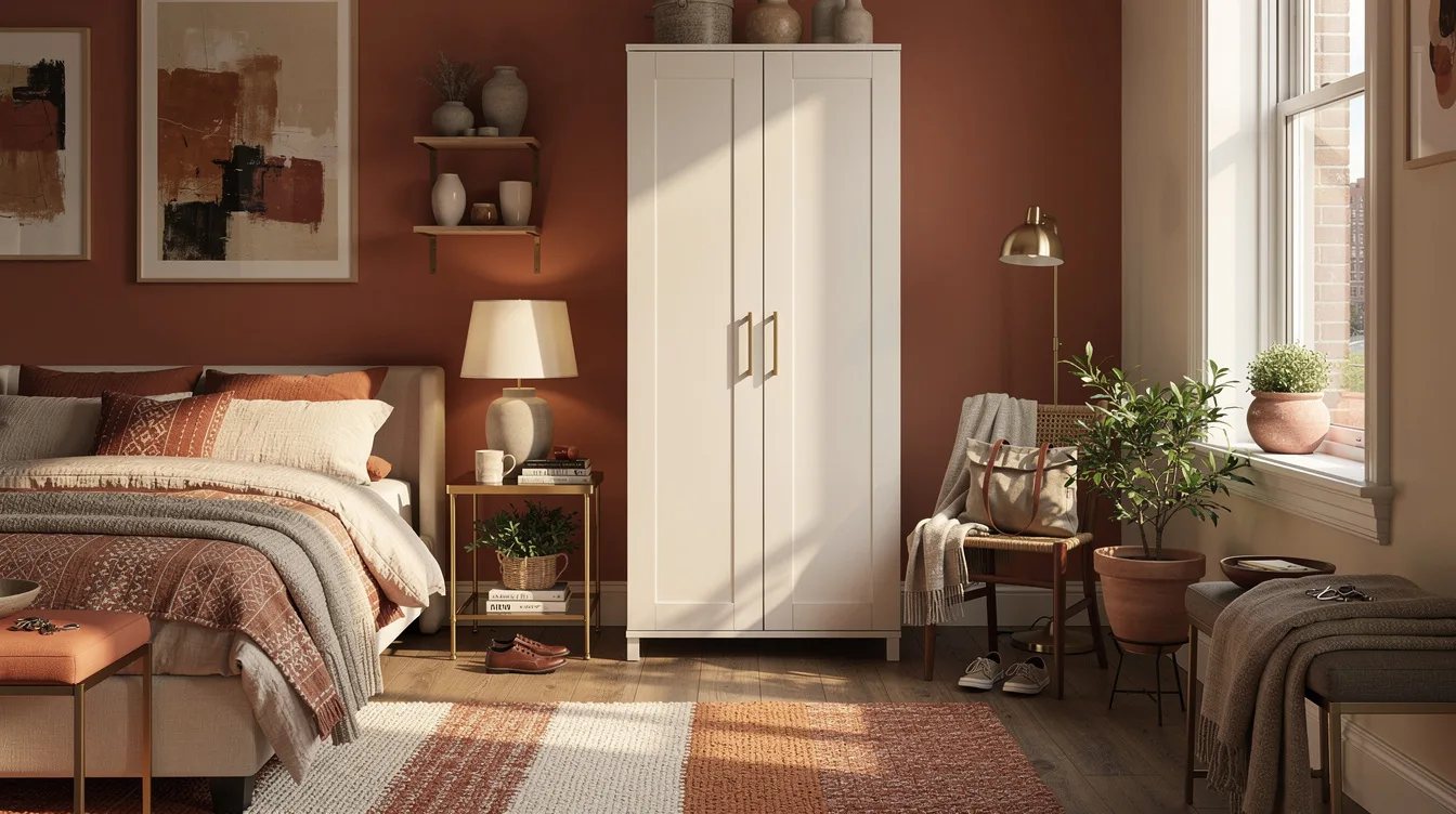 Use a 31-Inch BRIMNES Wardrobe
