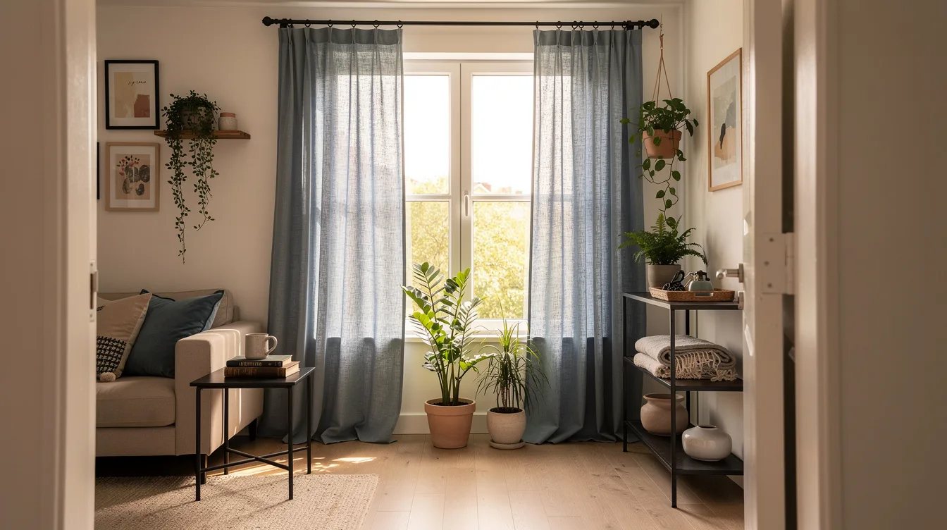 Use a Ceiling-Mounted Track Above the Glass