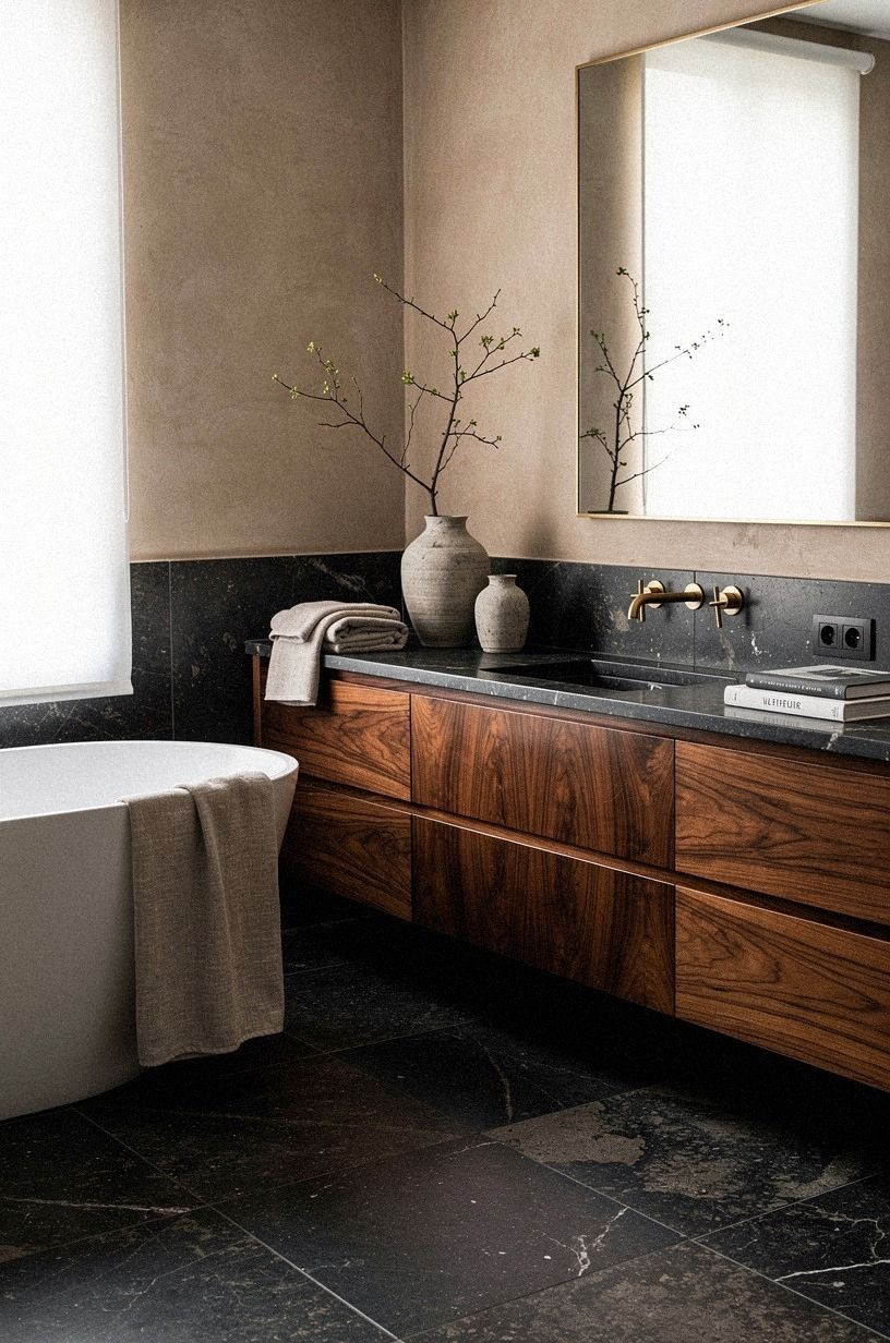 Can a Dark Travertine Bathroom Stay Bright?
