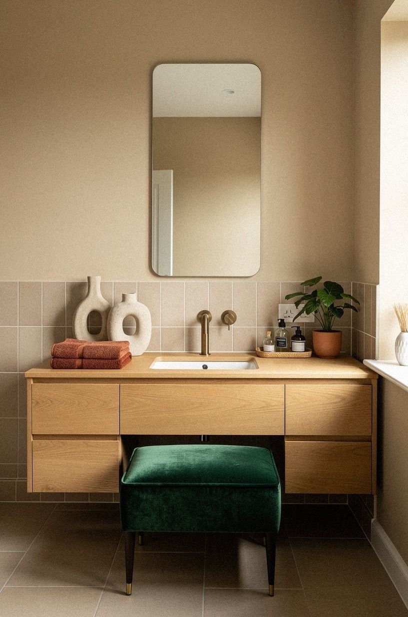 Paint Above the Tile with Benjamin Moore Chestertown Buff
