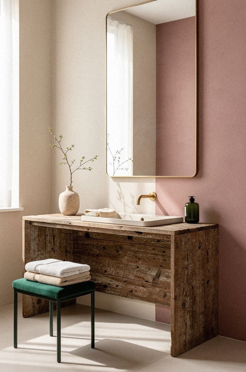 Which Pink Works Beside the Mirror?